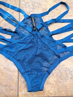 Strappy Lace Bikini Panty in blue by torrid curve